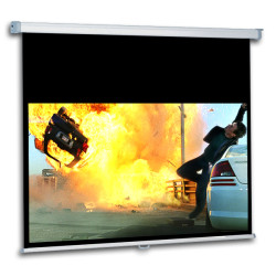 schermo proiezione provis enjoy con bordi manuale a molla 197x111cm