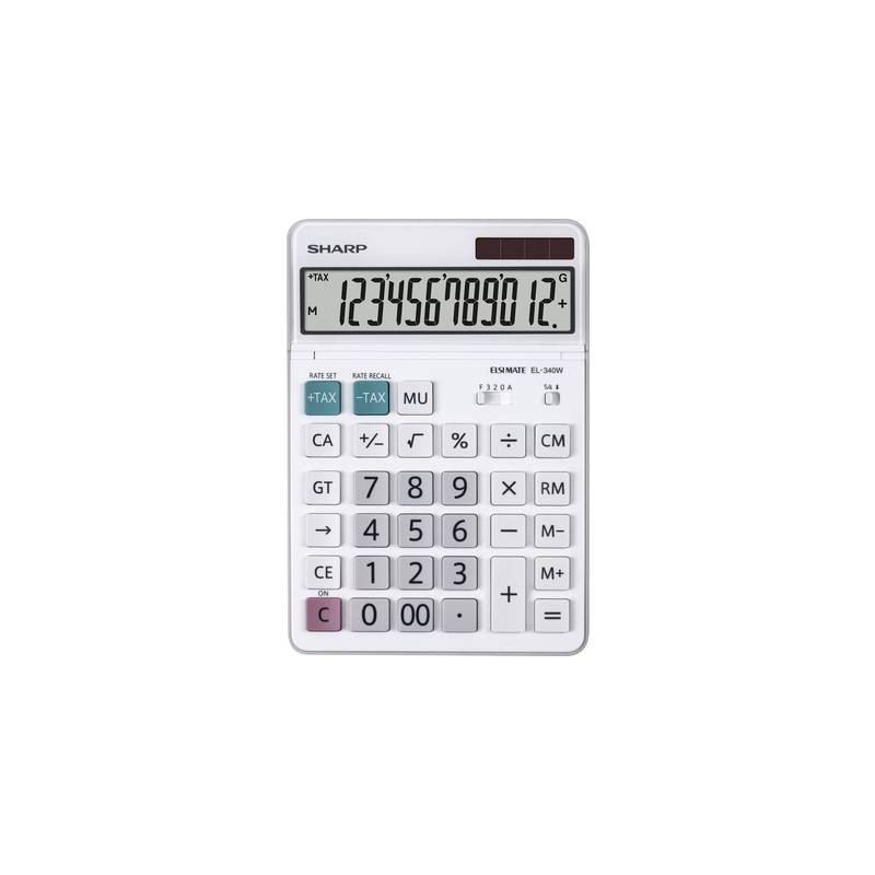 calcolatrice da tavolo sharp el-340 w bianco display (cifre):