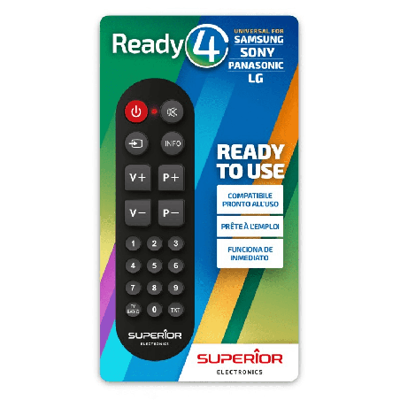 telecomando superior ready 4 universale (samsung,lg,panasonic,sony)