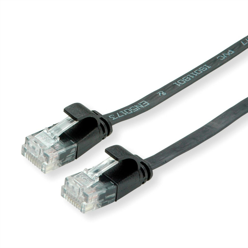 cavo di rete roline/value utp cat.6a 2mt flat nero non schermato