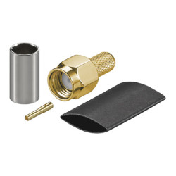 Connettore antenna a crimpare rp-sma maschio per rg58