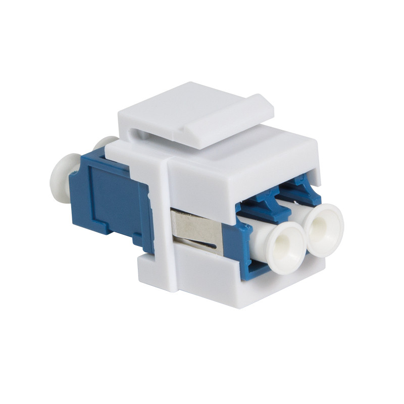 modulo keystone logilink fibra lc duplex per installazione blu/bianco