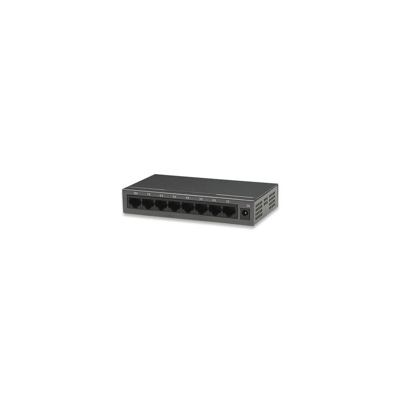 Switch intellinet hub ethernet 10/100mbps 8 porte desktop in metallo