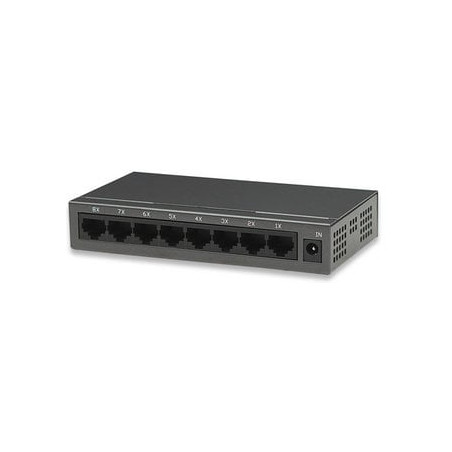 Switch intellinet hub ethernet 10/100mbps 8 porte desktop in metallo