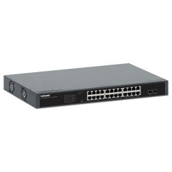 switch intellinet gigabit ethernet 24-porte poe+ con 2 porte