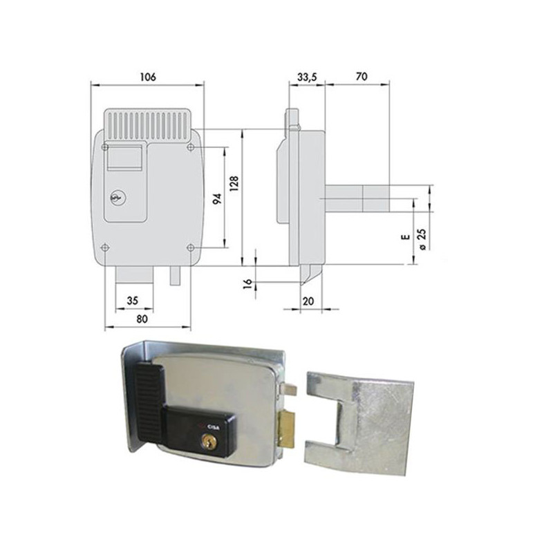elettroserratura cisa app.ferro sx [11823.80.2]