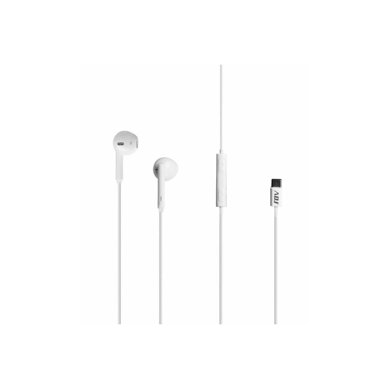 auricolari adj jena type c con microfono per smartphone/tablet bianco