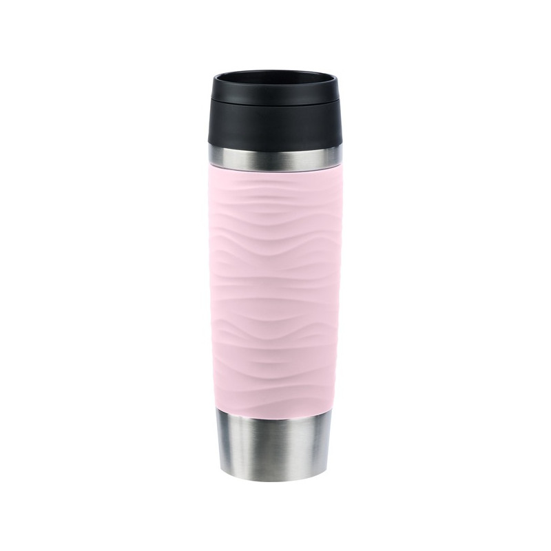 thermos emsa travel mug waves 500ml in acciaio inossidabile/rosa