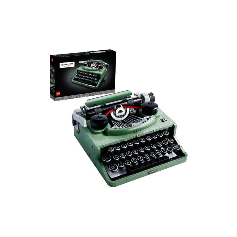 set di costruzione lego ideas 21327 macchina da scrivere verde/nero
