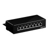 Pannello patch 8 porte cat. 6 stp nero