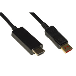 cavo hdmi 2.0 link displayport 1.4 60hz 18gbps hdr nero