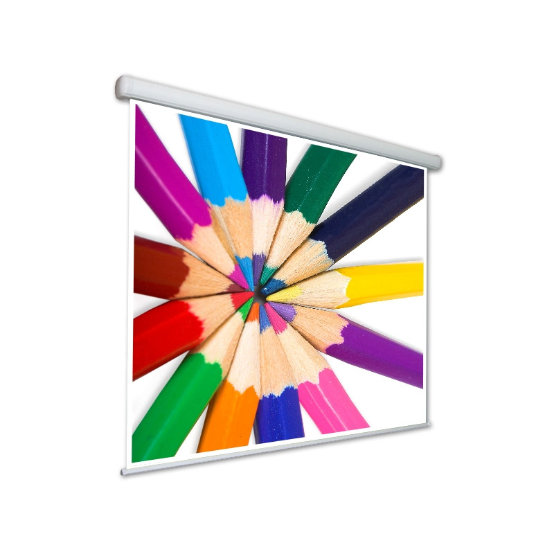 telo gainup manuale a molla per schermo proiezione bianco