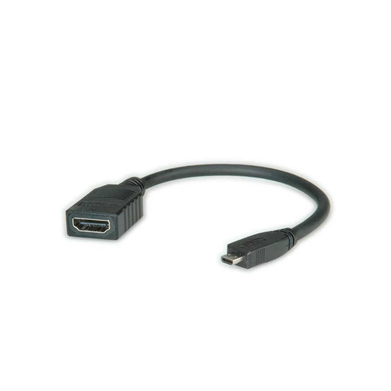 adattatore value micro hdmi-hdmi m/f 4k 30hz 0.15m nero