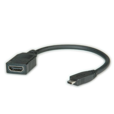 adattatore value micro hdmi-hdmi m/f 4k 30hz 0.15m nero