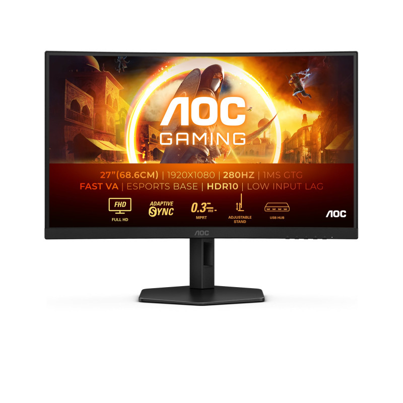 monitor led 27'' aoc c27g4zxu full hd 1920x1080 1ms classe