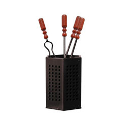 Set attrezzi camino mille pz.4 rombo [mille]
