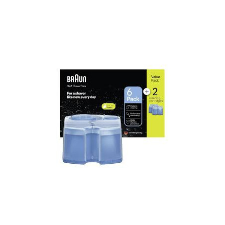 detergente braun 3in1 pack di 6+2 cartucce ccr trasparente [241595]