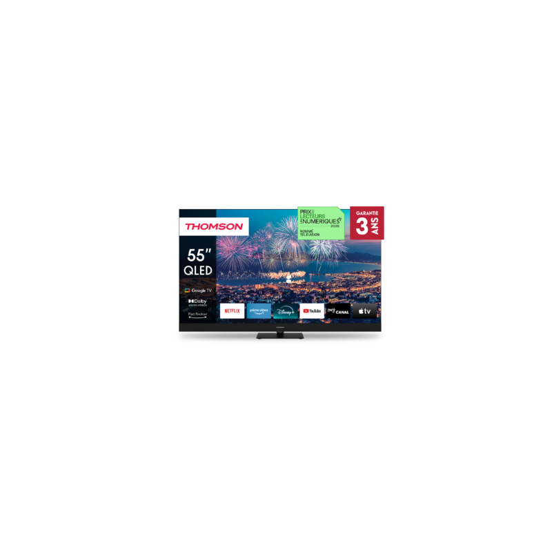 tv led 55" thomson 55qg6c14 4k uhd 3840x2160p smart tv classe