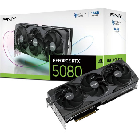 scheda video nvidia pny geforce rtx 5080 triple fan 16gb gddr7 256bit