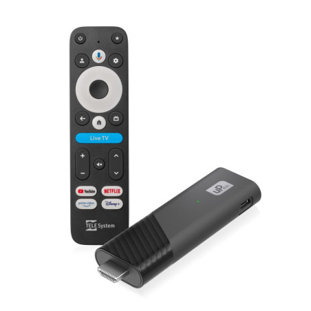 telecomando telesystem up stick streamer google tv 4k wiâ??fi/bluetooth