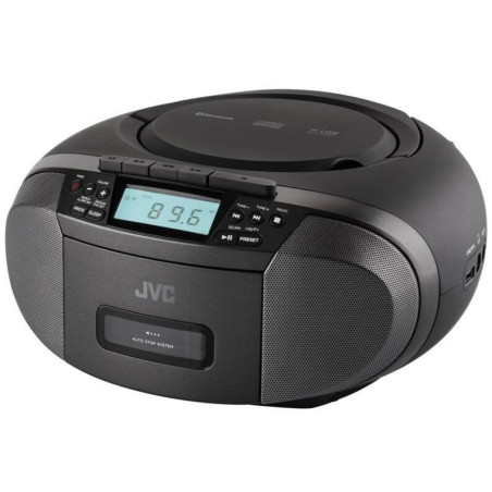 autoradio portatile jvc bluetooth 2x2w 28.0x29.5x16.5cm nero [jvcrce444b]