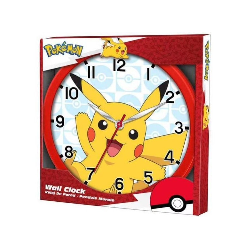 orologio da parete kida euroswan pok3159 pokemon pikachu 25cm multicolore