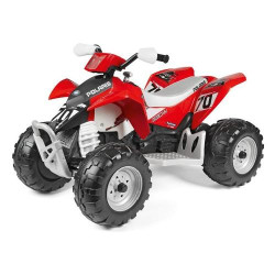 moto quad elettrico peg perego polaris outlaw 330w 12v 8ah fino a