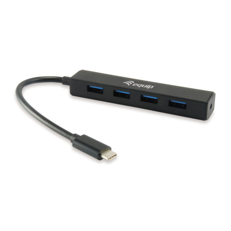 hub usb equip 128954 usb 3.2 4 porte tipo a 5gbps superspeed nero
