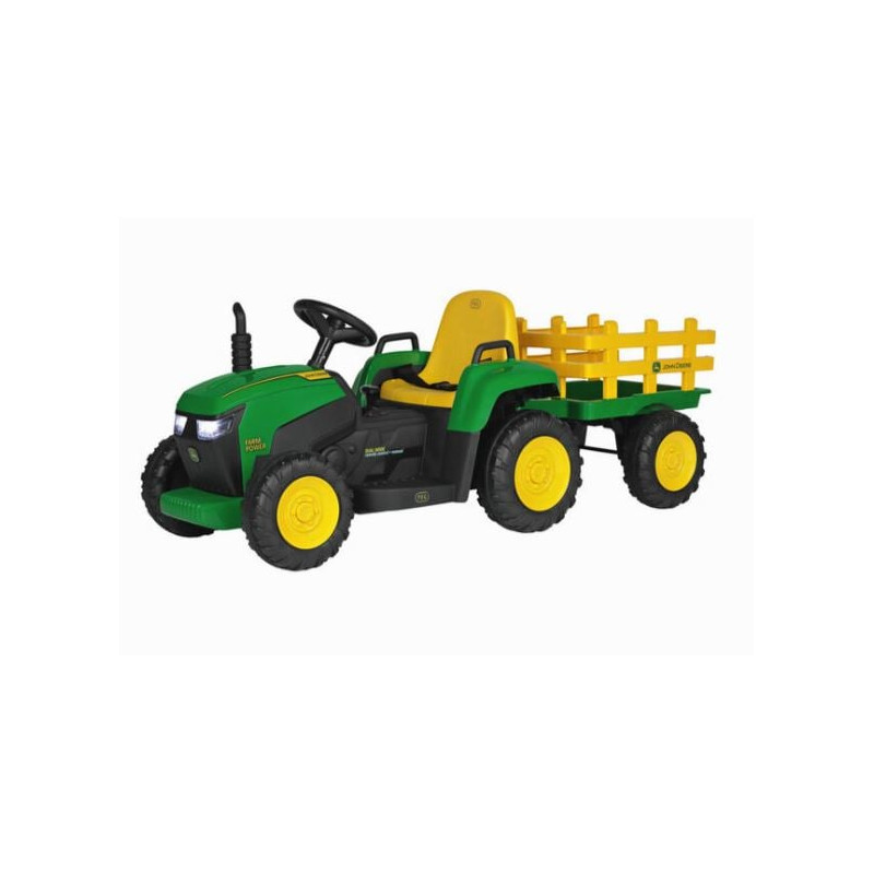 trattore elettrico peg perego igor0120 john deere con rimorchio farm