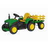 trattore elettrico peg perego igor0120 john deere con rimorchio farm