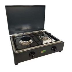 piano cottura cf parker fo200gspg a gas con 2 fuochi grigio grafite