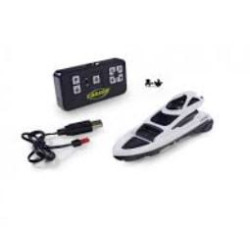 barca radiocomandata carson acht nano racer motoscafo rc 2.4ghz bianco/nero