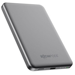 power bank magnetico boompods powersnap 5000mah grigio [pmaggr]
