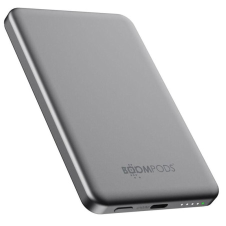 power bank magnetico boompods powersnap 5000mah grigio [pmaggr]
