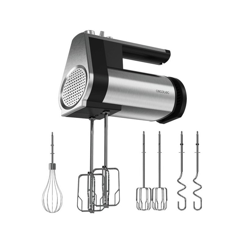 sbattitore cecotec powertwist 500 500w argento/nero [4385]