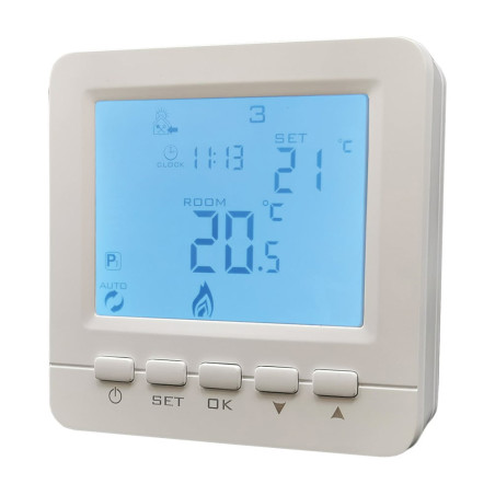 cronotermostato digitale bravo qubo lcd bianco [93003116]