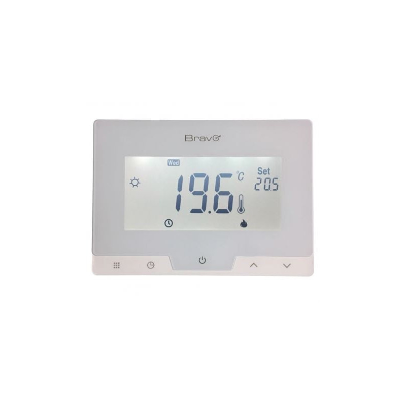 cronotermostato digitale bravo glam lcd bianco [93003110]