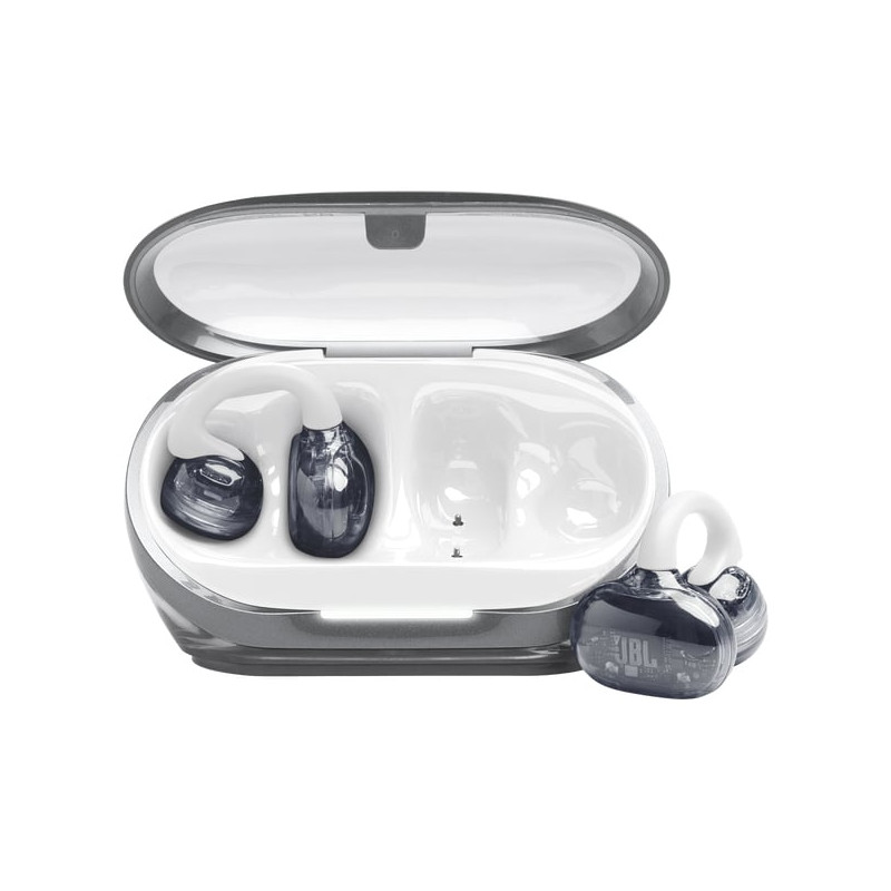auricolari jbl soundgear clips tws/bluetooth con microfono bianco/grigio