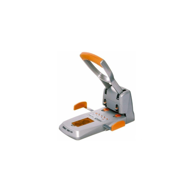 perforatore rapid 2 fori max 150 fogli hdc150 grigio/arancio [23000600]