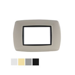 Coprinterruttori mylife bianco 3 posti [elettrocanal]