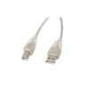 cavo lanberg usb 2.0 m/usb b 2.0 m 3m trasparente [ca-usba-12cc-0030-tr]