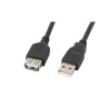cavo lanberg usb 2.0 m/usb 2.0 f 0,7m nero [ca-usbe-10cc-0007-bk]