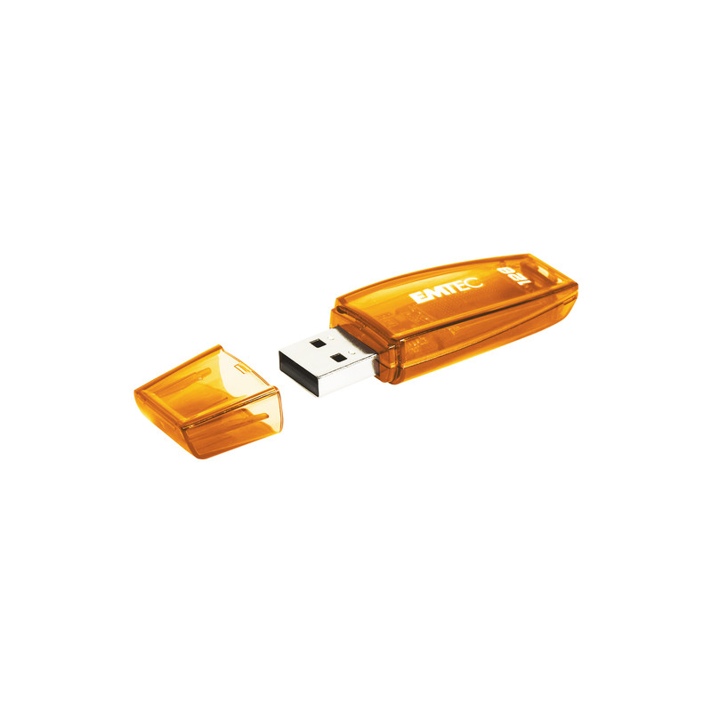 pen drive 128gb emtec c410 usb 2.0 color mix orange [ecmmd128g2c410]