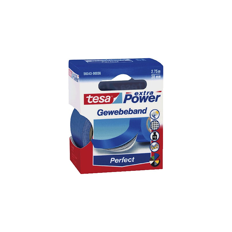 Nastro adesivo tesa telato 38mm x 2,7m blu xp perfect [56343-00036-03]