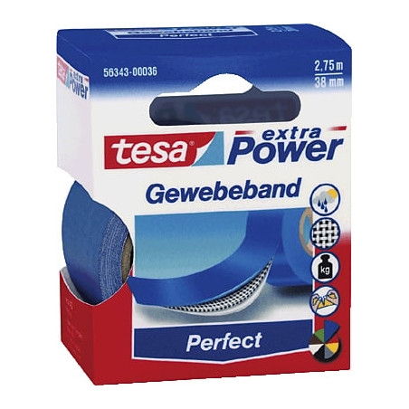 Nastro adesivo tesa telato 38mm x 2,7m blu xp perfect [56343-00036-03]