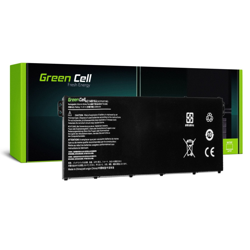 batteria notebook green cell ac14b8k ac14b18j per acer aspire e 11