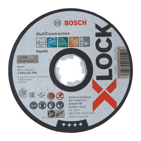 bosch accessories 2608619269 disco di taglio dritto 125 mm 22.23