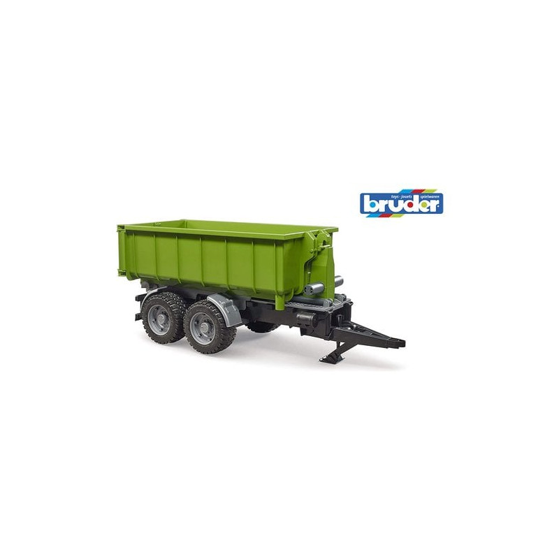 modellino bruder rimorchio per trattore 1:16 verde [02035]