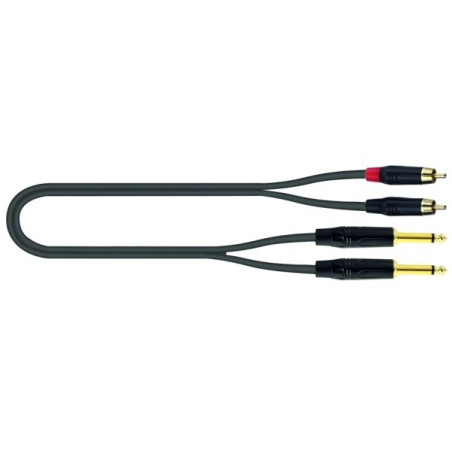 cavo adattatore quiklok just 2 2xrca a 2 jack mono 3m