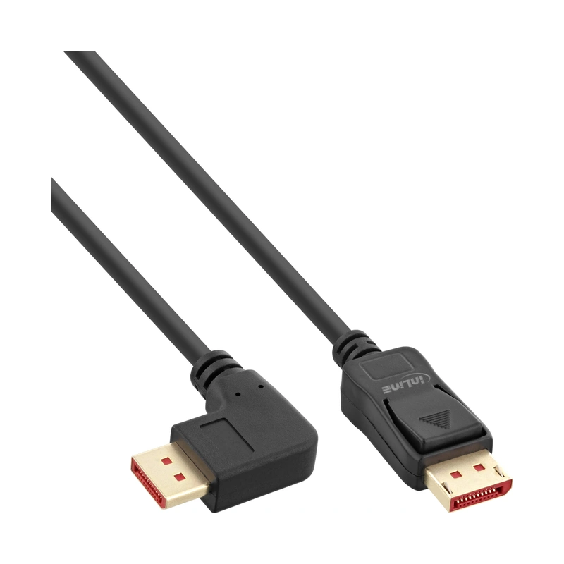 cavo displayport inline 8k4k uhd-2 ad angolo retto 5m nero [17155r]